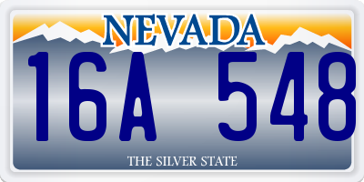 NV license plate 16A548