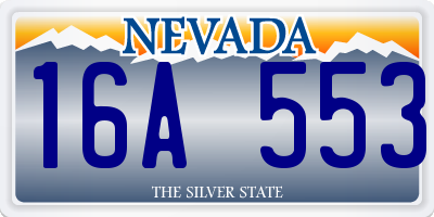 NV license plate 16A553