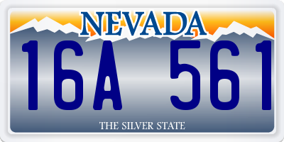NV license plate 16A561