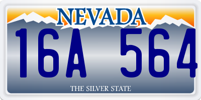 NV license plate 16A564