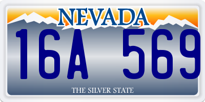 NV license plate 16A569