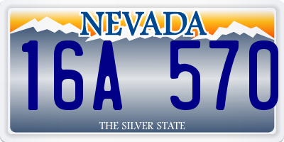 NV license plate 16A570