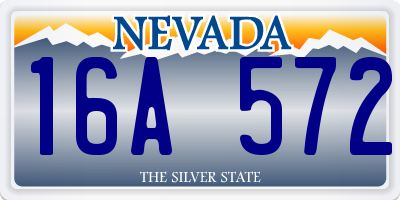NV license plate 16A572