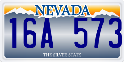 NV license plate 16A573