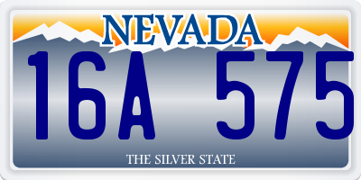 NV license plate 16A575