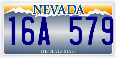 NV license plate 16A579