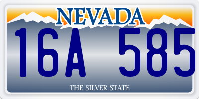 NV license plate 16A585