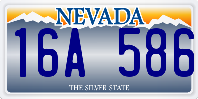 NV license plate 16A586