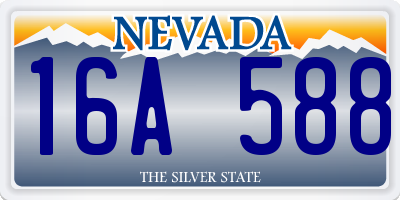 NV license plate 16A588
