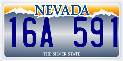 NV license plate 16A591