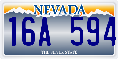 NV license plate 16A594