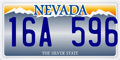 NV license plate 16A596