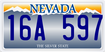 NV license plate 16A597