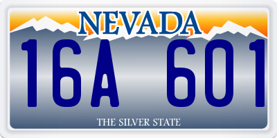 NV license plate 16A601
