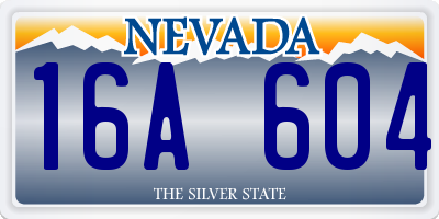 NV license plate 16A604