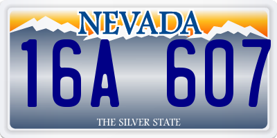 NV license plate 16A607