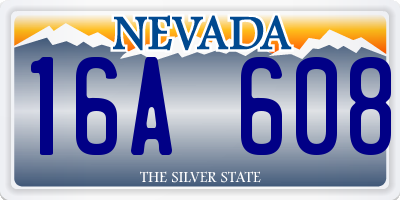 NV license plate 16A608