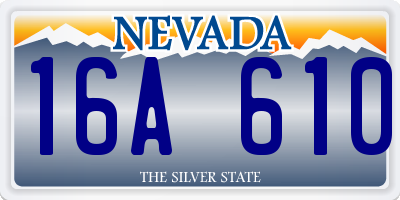 NV license plate 16A610