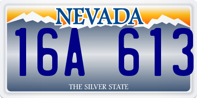 NV license plate 16A613