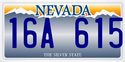 NV license plate 16A615