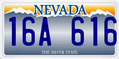 NV license plate 16A616