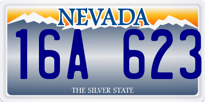 NV license plate 16A623