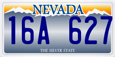 NV license plate 16A627