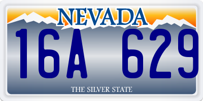 NV license plate 16A629