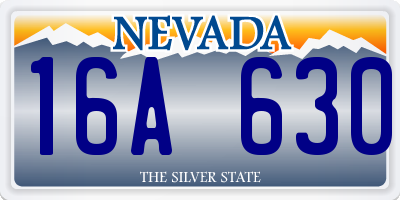 NV license plate 16A630