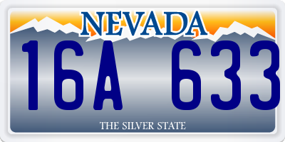 NV license plate 16A633