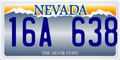 NV license plate 16A638