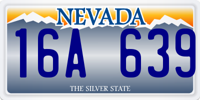 NV license plate 16A639