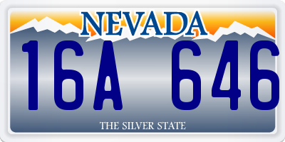 NV license plate 16A646