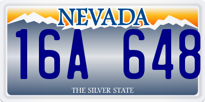 NV license plate 16A648