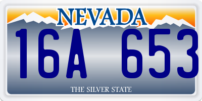 NV license plate 16A653
