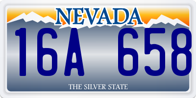 NV license plate 16A658