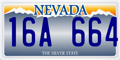 NV license plate 16A664