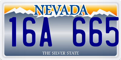NV license plate 16A665