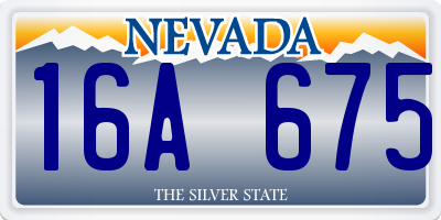 NV license plate 16A675
