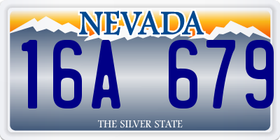NV license plate 16A679