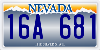 NV license plate 16A681