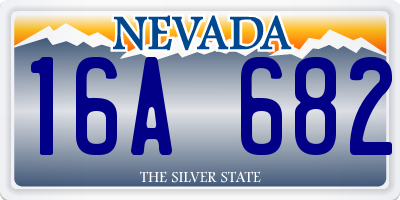 NV license plate 16A682