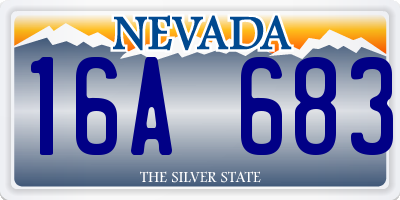 NV license plate 16A683