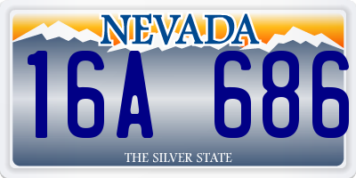 NV license plate 16A686