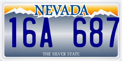NV license plate 16A687