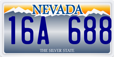 NV license plate 16A688
