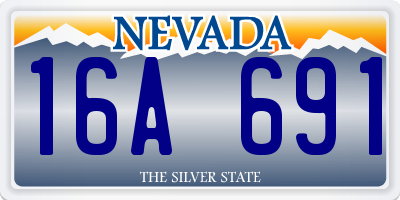 NV license plate 16A691