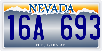 NV license plate 16A693