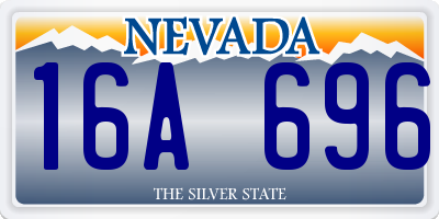 NV license plate 16A696