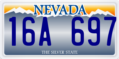NV license plate 16A697